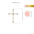 thumbnail image 3 of ANGARA Natural Classic Diamond Budded Cross Pendant in 14K Rose Gold for Women (Size-1.9mm| Color-K| Clarity-I3) | April Birthstone, Anniversary, Jewelry Gift for Women | Natural Diamond Necklace, 3 of 7