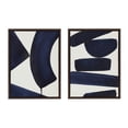 thumbnail image 2 of Kate and Laurel Sylvie Japandi 3 and Japandi 26 Framed Canvas Wall Art Set by Rocket Jack, 2 Piece Set 18x24 Brown, Black and White Abstract Art Print for Wall, 2 of 6