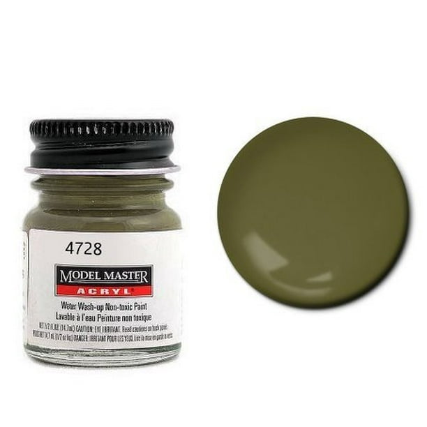 Olive Drab Testors Acrylic Plastic Model Paint