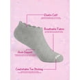 thumbnail image 2 of Justice Cushion No Show Socks for Girls with Scallop Edge for All Day Wear, 10 pk White Multi Color, 2 of 7
