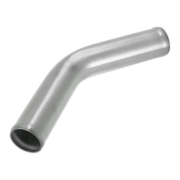 Unique Bargains OD 1.5' 38mm Length 11.81' 300mm Aluminum Alloy Tube Intercooler Pipe 45 Degree Air Intake Tube Silver Tone for Vehicle