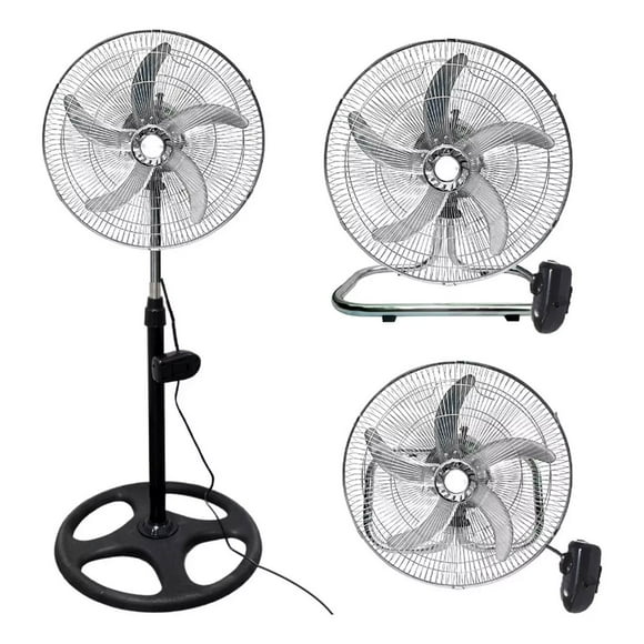 Ventilador Metalico Arcoshop 3 En 1 5 Aspas 18 Pulgadas Negro