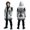 0#Light Gray266, variant on Lullu Toddler Boys Halloween Open Front Hoodie Graphic Long Sleeve Hooded Oversized Cardigan Coat, Sizes 4-5