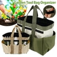 thumbnail image 1 of Tool Bag With 8 Pockets 600D Oxford Durable Gardening Hand Tool Storage Bag Waterproof Wear-Resistant With Handles And Elastic Straps, 1 of 8