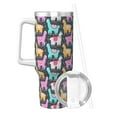 thumbnail image 2 of KLL Colorful Alpaca Print 40oz Stainless Steel Insulated Car Cup Coffee Mug with Spillproof Lid - Keep Your Drink Hot or Cold on the Go, 2 of 8
