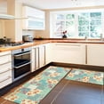 thumbnail image 2 of Pink Rose Floral Kitchen Rugs 2 Piece Set Non Skid, Washable Boho Rugs for Kitchen Floor Set of 2, Colorful Bohemia Flower Kitchen Mats and Rugs for Indoor,Hallway,Laundry, 2 of 6