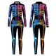 thumbnail image 4 of Mono 3d con estampado de esqueleto colorido para mujer, traje de fiesta de Halloween de una pieza, 4 of 5