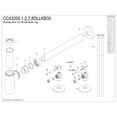 thumbnail image 3 of Kingston Brass CC43207DLLKB30 Trimscape Modern Plumbing Sink Trim Kit with Bottle Trap in Brushed Brass, 3 of 5