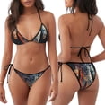 thumbnail image 3 of Lsque Astronaut Cosmic Rainbow Pattern Women Two Piece Swimsuit Sexy Swimwear Halter String Triangle Bikini Sets, 3 of 6