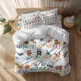 thumbnail image 2 of Alphabet Queen Size Comforter Set, Cartoon Animal Cute Colorful Alphabet Bedding for All Seasons, 4 Pcs Bed Set, 1Quiltcover (90"x92") ,1Sheet(94"x116"), 2Pillowcases (30"x20"), 2 of 9