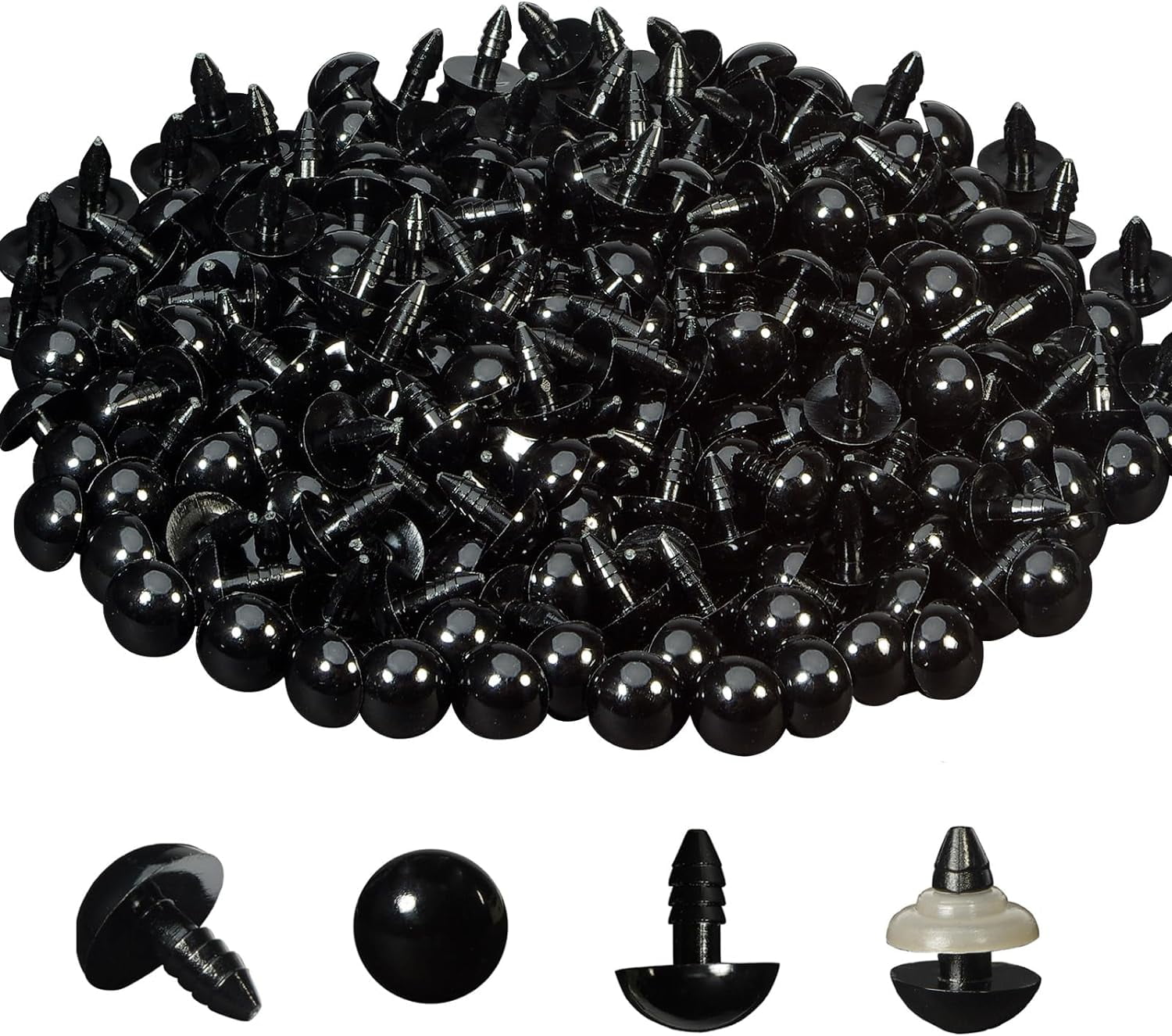 DIY Puppet Eyes 200Pcs Plastic Safety Eyes For Stuffed Animals - 5