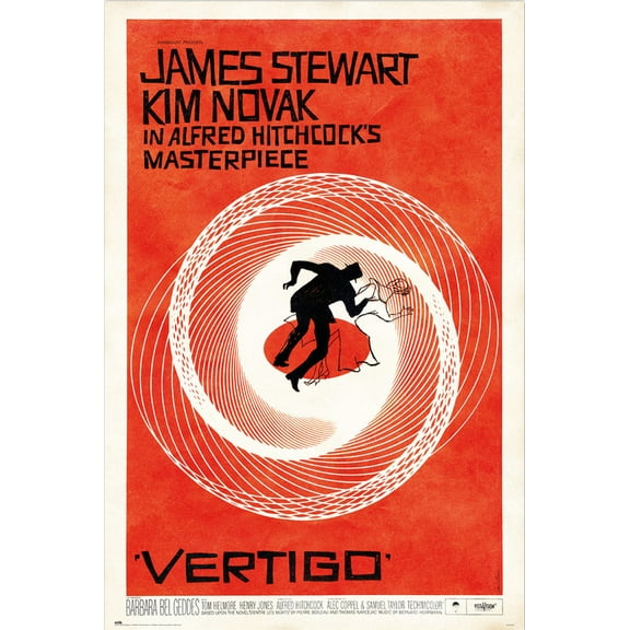 Vertigo - Movie Poster (Regular Style - Red) (Size: 24" x 36")