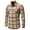 Brown, variant on XMMSWDLA Mens Plus Top Autumn And Winter Plaid Shirt Thickened Warm en Flannel Shirt Coat Men's