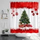 thumbnail image 5 of RKSTN christmas curtains Christmas Shower Curtain Christmas Tree Pattern Shower Curtain Dormitory Curtain Room Divider Curtain, 5 of 6