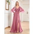 thumbnail image 1 of Robe de Mariage Robes d'Invitée de Mariage pour Femmes Vêtements pour Femmes Manches à Volants Robe Multicolore Robe de Fête Robe de Soirée, 1 of 9