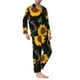 thumbnail image 2 of Fotbe Flower (2) Pijama de Hombre con Estampado de Manga Larga, Conjunto de 2 Piezas, Ropa de Dormir Suave y Cómoda con Bolsillos-Large, 2 of 7