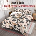thumbnail image 4 of ZIATUBLES King Size Duvet Cover Set - Soft Bedding with Pink Beige Camouflage Print, Lightweight All-Season Comforter Cover & 2 Pillowcases, Machine Washable Easy Care for Home Dorm, 4 of 8
