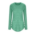 thumbnail image 3 of Otvok Womens Long Sleeve Solid Shirts Lightweight Button Down Tunic Tops, 3 of 6
