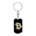 thumbnail image 1 of Bitcoin Signe Dollar Crypto Acier Inoxydable Ou or 18k Porte-Clés Chien Pivotant Premium, 1 of 8