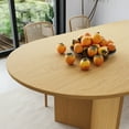thumbnail image 7 of Brix 79"x33.5" Soild Wood Dining Table Oval Kitchen Table, Oak, 7 of 7