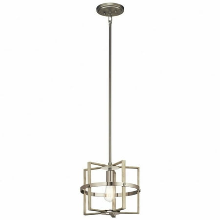 

1 Light Country/Rustic 2-Tone Square Edge Pendant Light Fixture Bailey Street Home 147-Bel-2896924