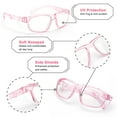 thumbnail image 3 of ProtectX Pink Safety Glasses with Readers, Anti-Fog Safety Glasses with Side Shields, ANSI Z87.1 Safety Glasses for Men Women Reading Glasses 1.0 Dipoter, 3 of 7