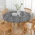 thumbnail image 3 of Rainbow Leopard Pattern Round Elastic Tablecloth - Premium Fabric, 100% Waterproof for Kids & Pets, 3 of 7