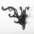 thumbnail image 5 of Set of 2 Cast Iron Moveable 5 3 Prong Wall Hooks, 5 of 5