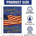 thumbnail image 2 of Memorial Day 4th of July Patriotic Home Decorative Outdoor Garden Flag, Land of The Free Because of The Brave America House Yard Decorations,Veterans Day American USA Outdoor Flag 12 x 18, 2 of 6
