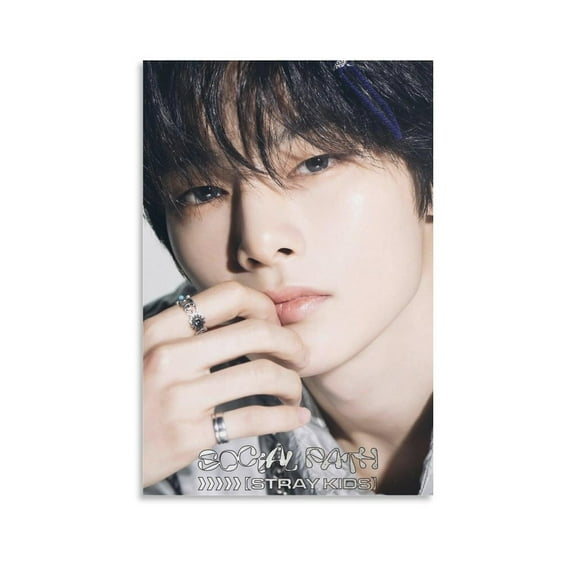 Kpop Artist Poster Stray Kids I.N Social Path Ver. 1st Teaser Poster Decorative Painting Canvas Wall Art Living Room Posters Bedroom Painting