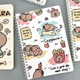 thumbnail image 5 of Cuaderno de espiral A5 con dibujos de capibara kawaii, cuaderno de ejercicios, lindo bloc de notas, diario, material de papelería escolar, 5 of 5
