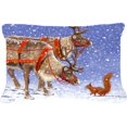 thumbnail image 1 of Reindeer & Squirrel Fabric Decorative Pillow, 1 of 1