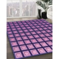 thumbnail image 3 of Ahgly Company Machine Washable Indoor Square Transitional Purple Area Rugs, 3' Square, 3 of 7