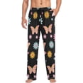 thumbnail image 4 of Floral Butterfly Pattern Ghost Pajama Pants, Men's Lounge Pants Light with Drawstring and Pockets, Christmas New Year Birthday Father's Day Gifts, X-Large, 4 of 7