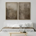 thumbnail image 2 of IDEA4WALL Framed Canvas Print Wall Art Set Vivid Abstract Coastal Landscape Digital Art Neutral Bold Blue & Yellow Wall Decorative Chic Zen Contemporary Artwork for Home Decor - Natural 24"x36"x2, 2 of 4
