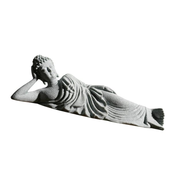Abbracc Reclining Buddha Statue Amitabha Buddha Sculpture for Desktop Car Table Desk