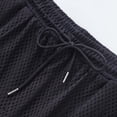 thumbnail image 4 of hotojiny Men's 2 Piece Set Summer Beach Outfits Breathable Hollow out Mesh Button down Shirts Shorts Set Casual Tracksuit(Black,X-Large), 4 of 7