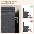 thumbnail image 5 of ASTUVIA 4 Drawers Dresser for Bedroom, 40" Tall Chest of Drawers with Curved Profile Design, Mid Century Fluted Storage Dressers Organizer,Black, 5 of 9