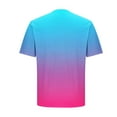 thumbnail image 4 of OGLCCG Men's Gradient Color T-Shirt Short Sleeve Crewneck Casual Summer Tees Top Lightweight Loose Fit Fashion Streetwear Shirt,XXXL,Blue, 4 of 6
