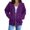 Purple, variant on jjayotai Fashion Hoodies, Vintage Zipper Oversized Loose Fit Hoodies Womens Long Sleeve Solid Jackets Soft Outdoor Sweatshirts Black XXL
