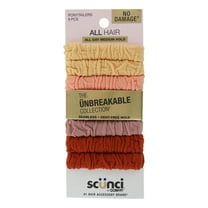 Scunci Unbreakable All Hair Medium Hold Ponytailers, Assorted, 8-Count