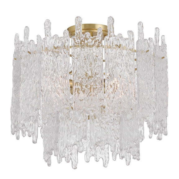 ACK-920-AG Crystorama Lighting Ackerly - 3 Light Semi-Flush Mount-15.5 Inch Tall and 16 Inch Wide