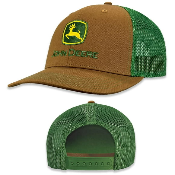 Gorro de malla John Deere Moline TM LP86114, marrón y verde