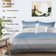 thumbnail image 3 of Sky Blue Duvet Cover Set Twin Size, Grey Gradient Wood Grain Vintage Farmhouse 4 Piece Soft Microfiber Bedding Set with 1 Duvet Cover, 1 Flat Sheet, 2 Pillowcases, 3 of 9
