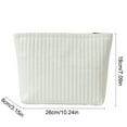 thumbnail image 3 of Btomtd Waterproof Knitted Makeup Bag for Travel, Striped Toiletry Bag with Color Blocked, Portable Cosmetic Bags for Storage and Organization, 3L, White, 3 of 7