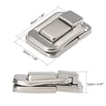 thumbnail image 2 of Uxcell Toggle Latch, 48mm Decorative Hasp Box Catch w Screws Silver Tone 2Pcs, 2 of 6