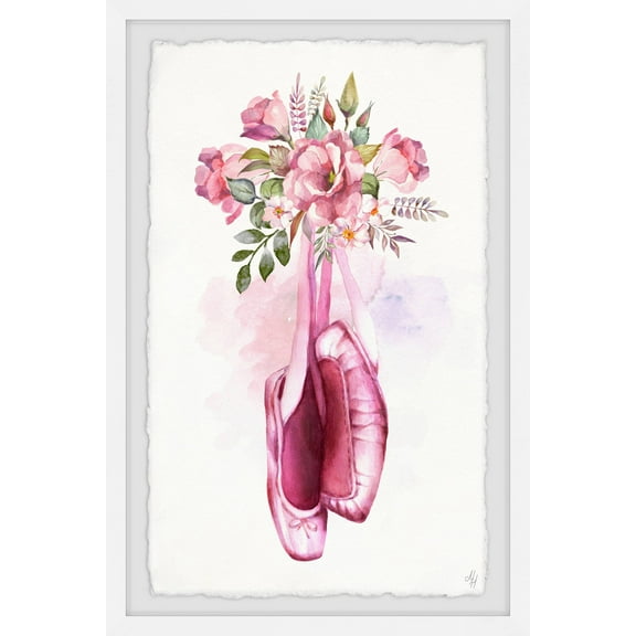 Marmont Hill Flower Ballet Framed Wall Art, 8.00" x 1.50"