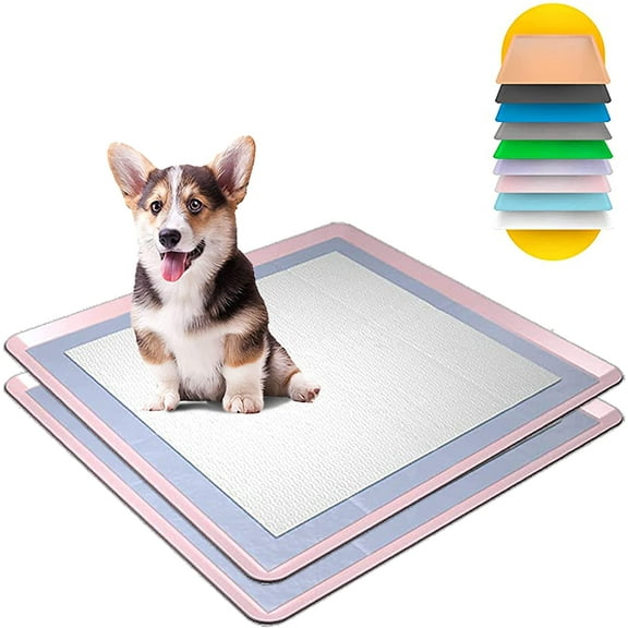 Skywin Dog Pee Pad Holder - 2 Pack Rose No Spill Pee Pad Holder for Dogs - Wee Wee Pad Holder Works with Most Training Pads, Easy to Clean and Store (2 Pack, Rose)