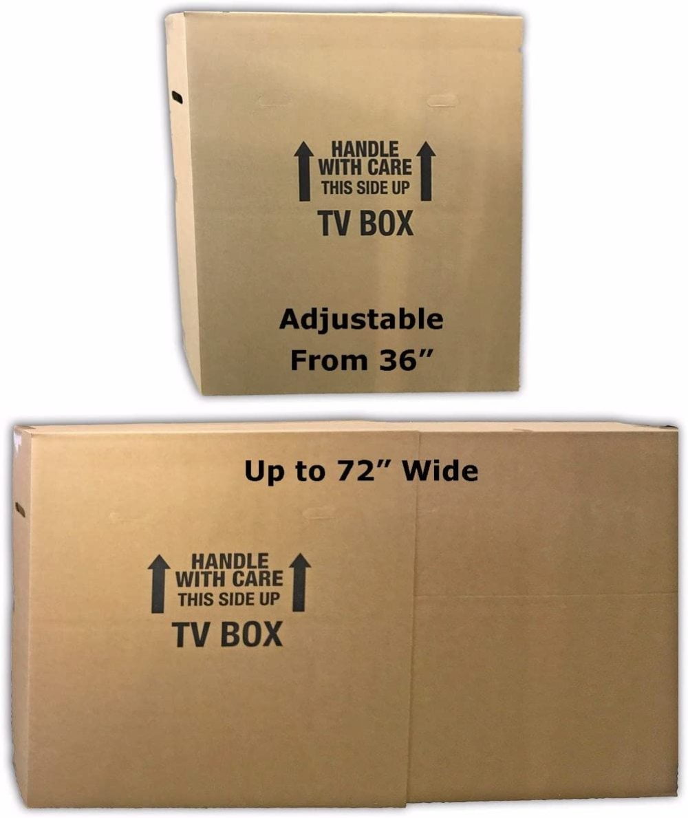 Plasma Uboxes TVMOVEBOXES2 TV Moving Box Flat Screen Fits TVs 32 to 70 Adjustable Box LCD LED 