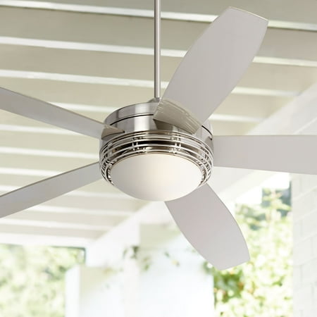 outdoor ceiling fan porch patio remote light casa vieja nickel opal damp frosted brushed rated glass modern dialog displays option